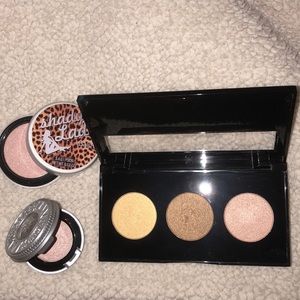 Highlight palette and two single eyeshadows